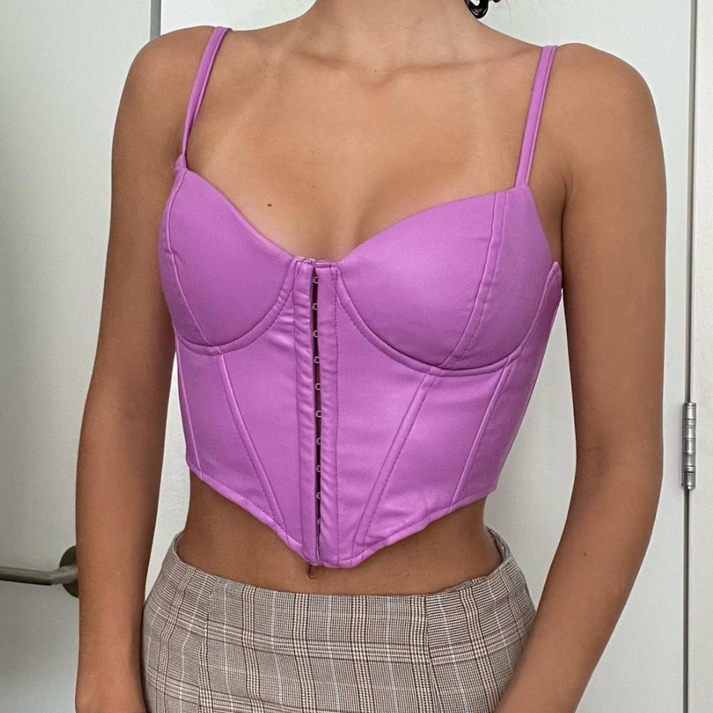 Fashion nova purple corset top